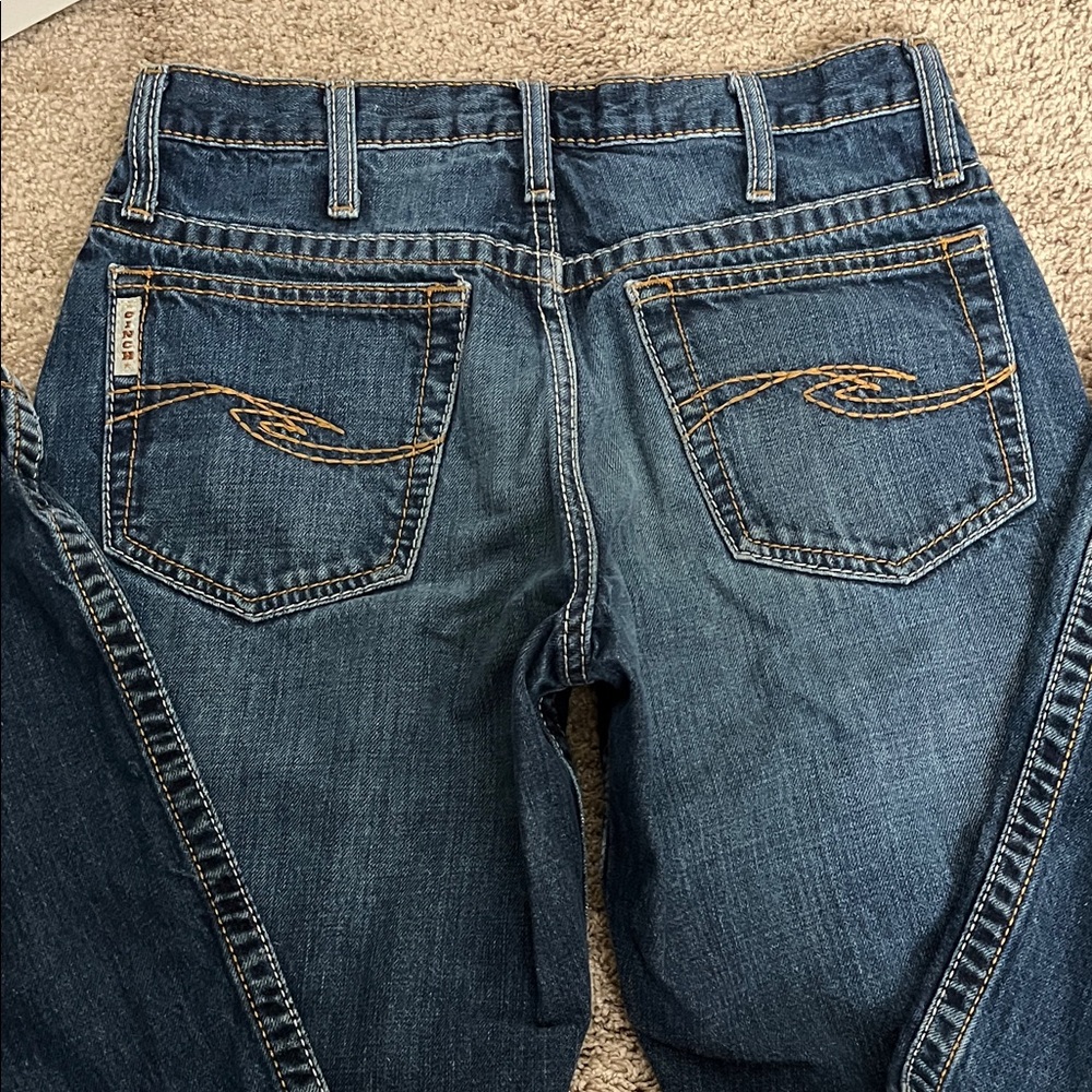 Cinch Men's Bootcut Jeans in Dark Blue Denim